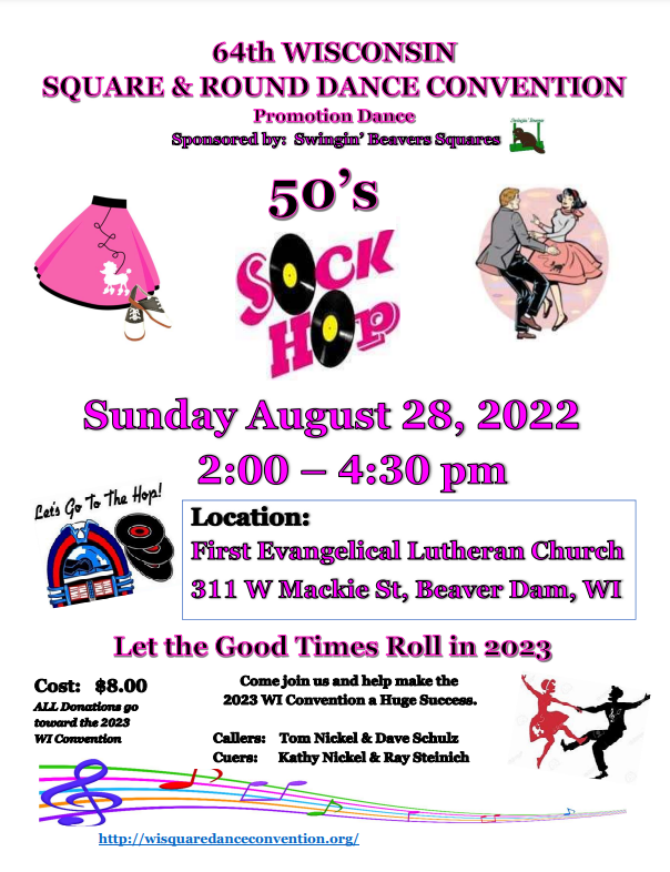 50s Sock Hop fundraiser flyer