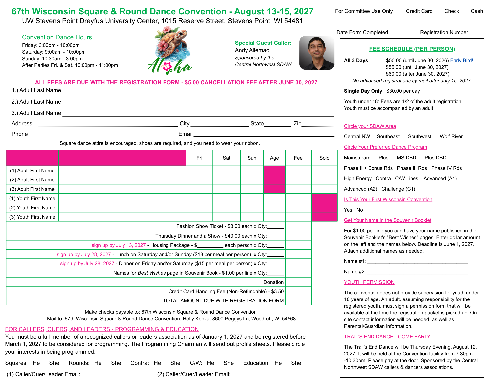 registration form